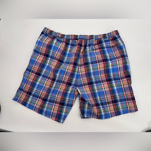 2xl U.S. POLO ASSOCIATION board shorts plaid blue stretch waist band drawstring